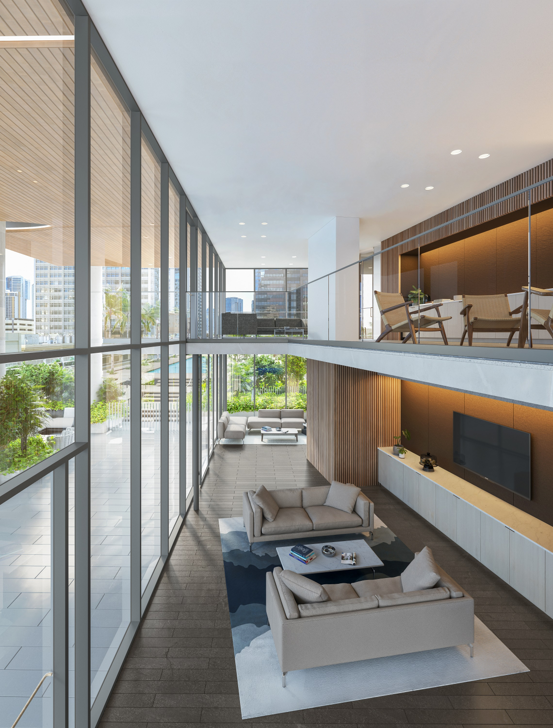 Multi-Level Monkeypod Lounge